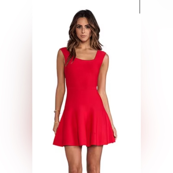 BCBGMaxAzria Dresses & Skirts - BCBGMAXAZRIA Izella Back Cut-Out Dress Red Size M NWT